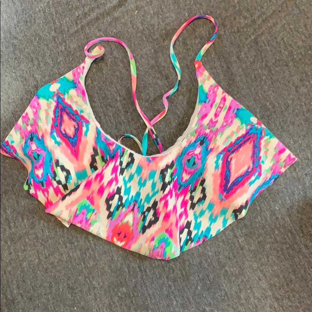 Funky color print swimsuit TOP